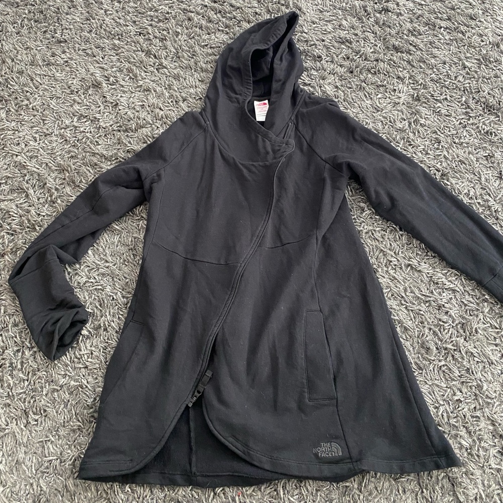 The North Face asymmetrical zipper sweater